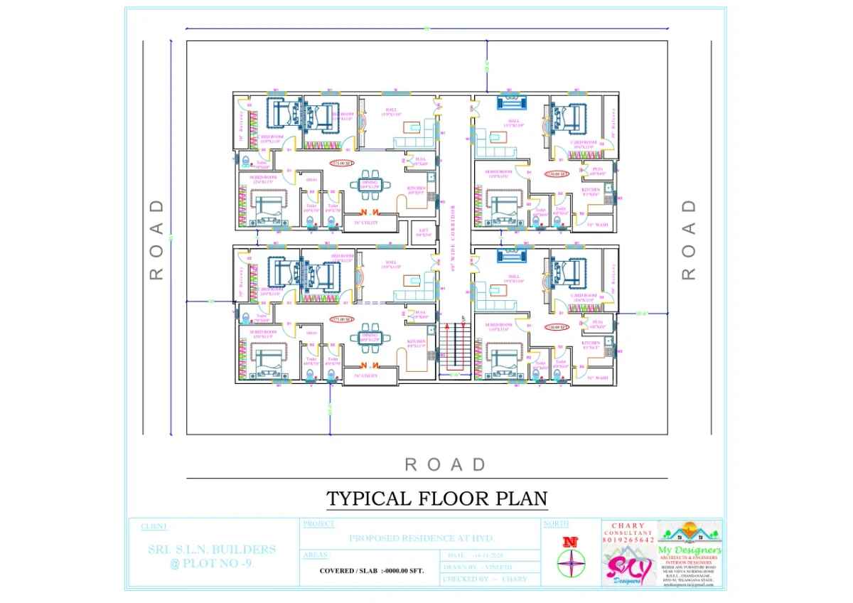 Plot No. 9 typical floor plan