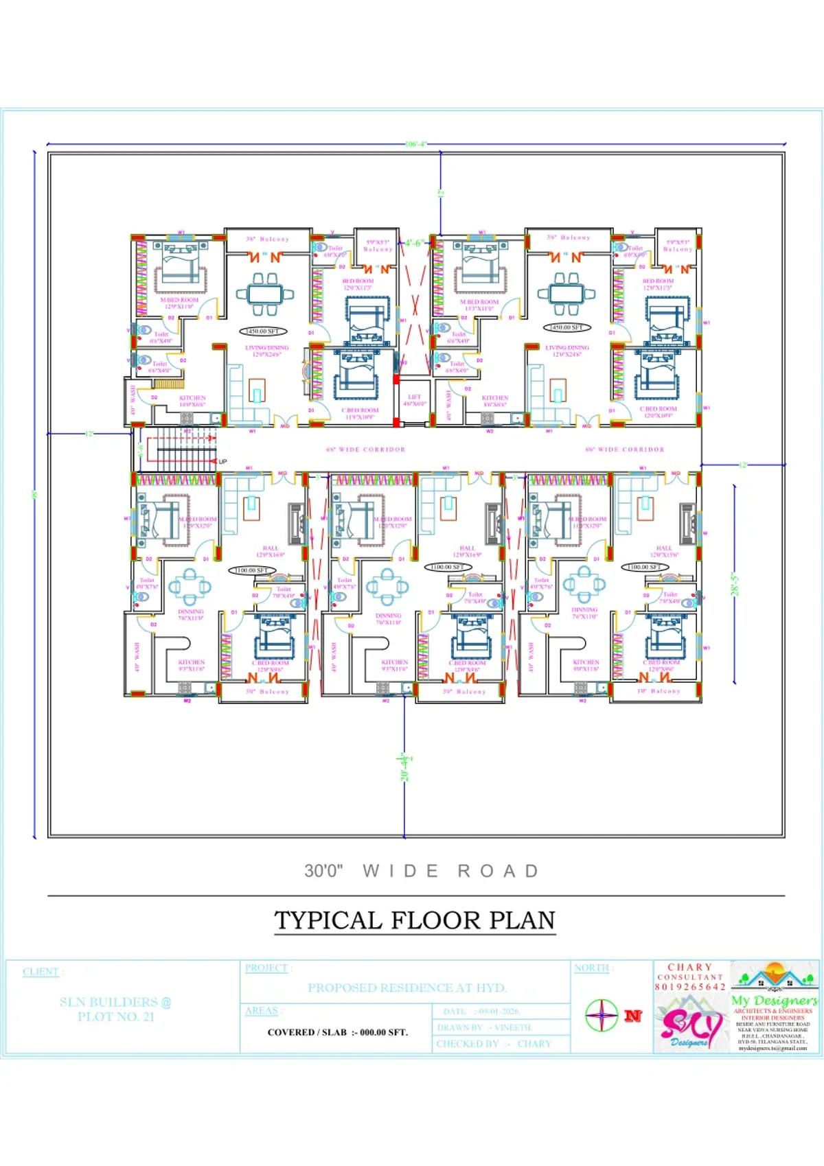 Plot No. 21 typical floor plan